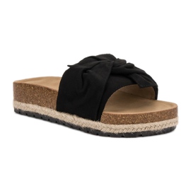 Mannika Zapatillas en la plataforma negro 1