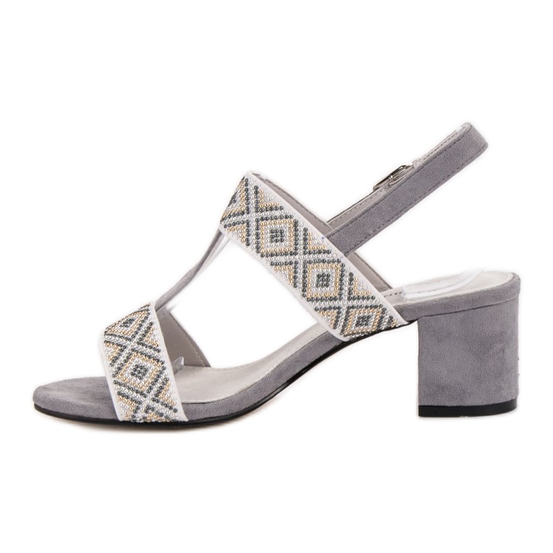 Goodin Sandalias de tacón gris 1