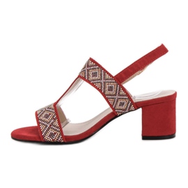 Goodin Sandalias de tacón rojo 1 Goodin Sandalias de tacón rojo 1