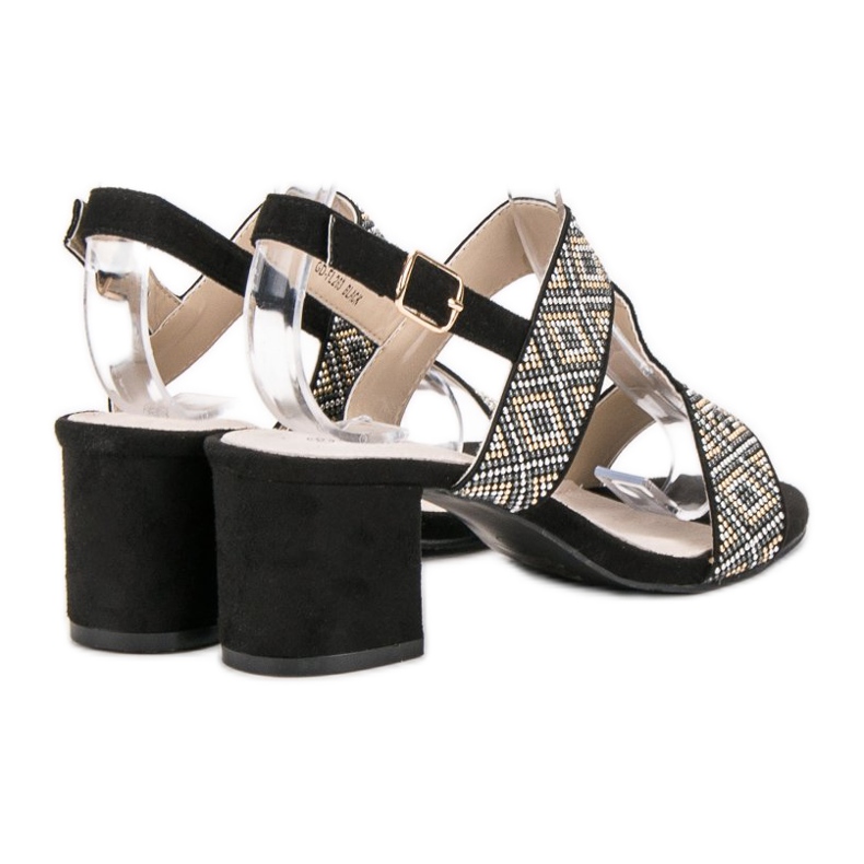 Goodin Sandalias de tacón negro 1