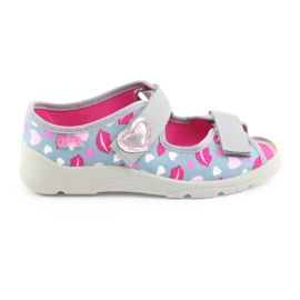 Calzado infantil befado 969X133 rosado gris 1