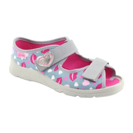 Calzado infantil befado 969X133 rosado gris 2