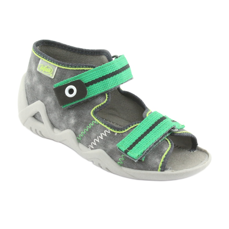 Calzado infantil befado 250P066 gris verde 1