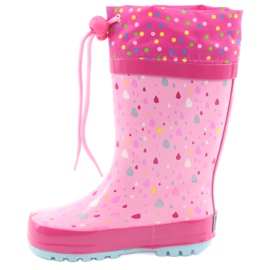 American Club Botas de agua bebé gatito americano azul rosa 2