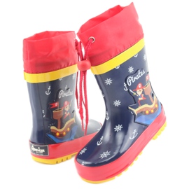 American Club Botas de lluvia para niños American Pirat rojo azul marino 4