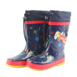 American Club Botas de lluvia para niños American SamoLot rojo azul marino 3