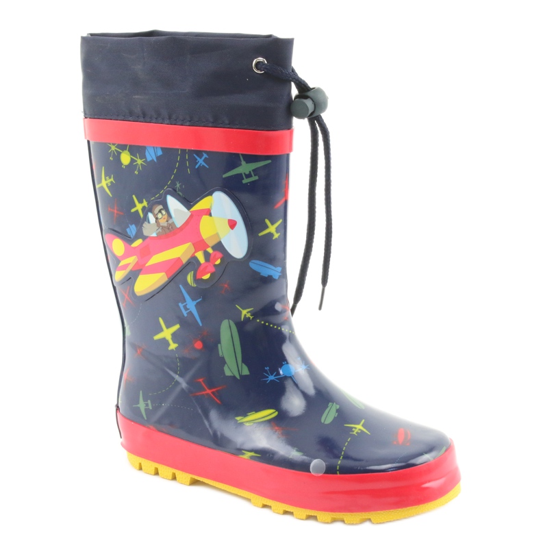 American Club Botas de lluvia para niños American SamoLot rojo azul marino 1