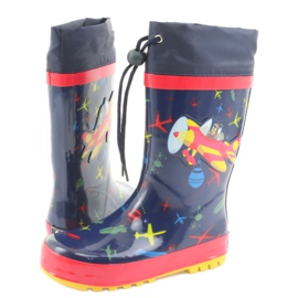 American Club Botas de lluvia para niños American SamoLot rojo azul marino 4