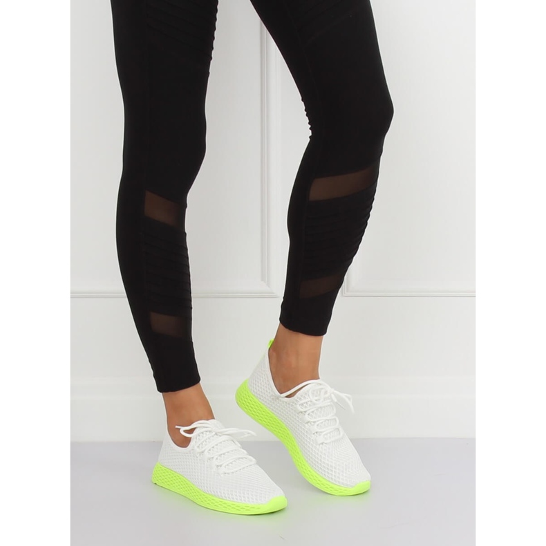 Zapatillas deportivas blancas y amarillas NB283 Fluorescence Yellow blanco amarillo 2