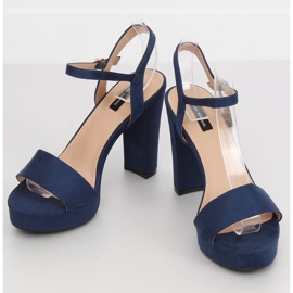 Sandalias en la plataforma HJ101 Blue azul marino 2