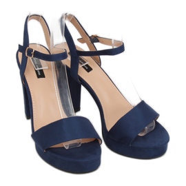 Sandalias en la plataforma HJ101 Blue azul marino 1