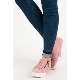 Zapatillas de gamuza en la plataforma rosado 1