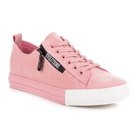 Zapatillas de gamuza en la plataforma rosado 3