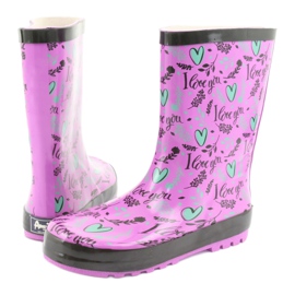 American Club Botas de corazón americano negro púrpura verde 4