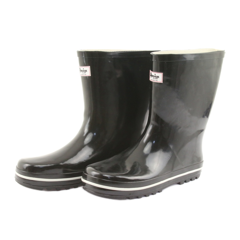 Chanclas negras sin aislamiento American Club blanco negro 3