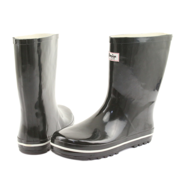 Chanclas negras sin aislamiento American Club blanco negro 4