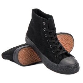 SHELOVET Zapatillas altas negras negro 1