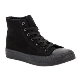 SHELOVET Zapatillas altas negras negro 3