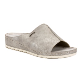 Goodin Pantuflas plateadas gris 4