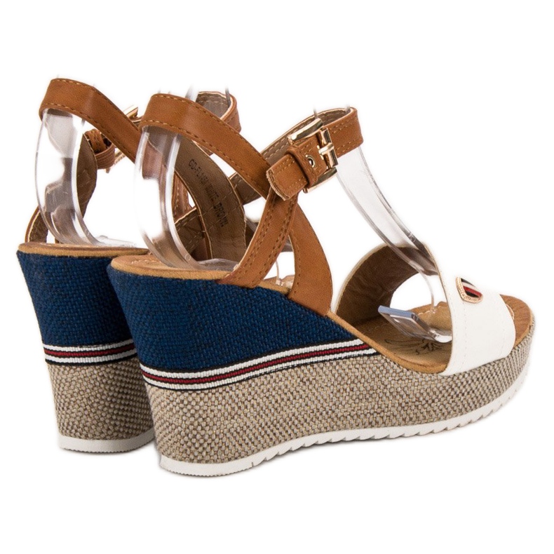 Goodin Sandalias de moda blanco marrón 1 Goodin Sandalias de moda blanco marrón 1