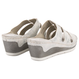 Goodin Sandalias de cuña blanco 1