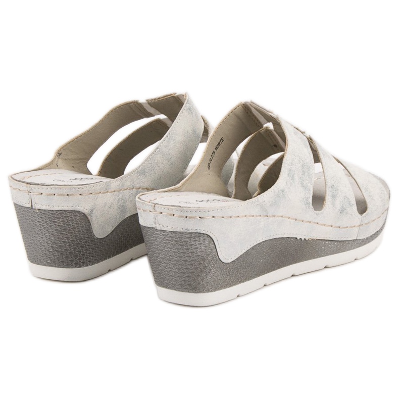 Goodin Sandalias de cuña blanco 1