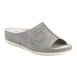 Zapatillas de mujer goodin calado gris 2