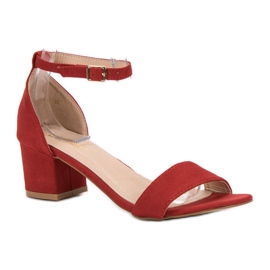 SHELOVET Sandalias rojas clásicas rojo 2