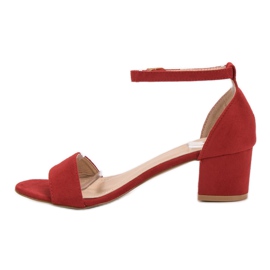 SHELOVET Sandalias rojas clásicas rojo 3