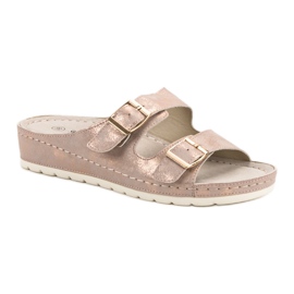 Goodin Pantuflas Con Hebilla rosado 3