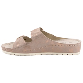 Goodin Pantuflas Con Hebilla rosado 4