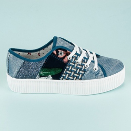 Kylie Zapatillas de mujer en la plataforma azul 2