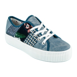 Kylie Zapatillas de mujer en la plataforma azul 3