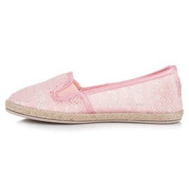 Balada Alpargatas de encaje sin cordones rosado 1