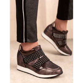 Kylie Zapatillas Rock Wedge marrón 5