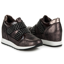 Kylie Zapatillas Rock Wedge marrón 3