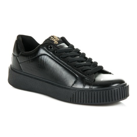 Kylie Zapatillas en la plataforma negro 3