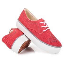 Kylie Zapatillas Con Cristales rojo 3