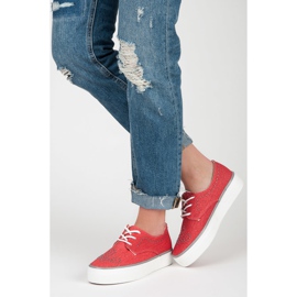 Kylie Zapatillas Con Cristales rojo 5