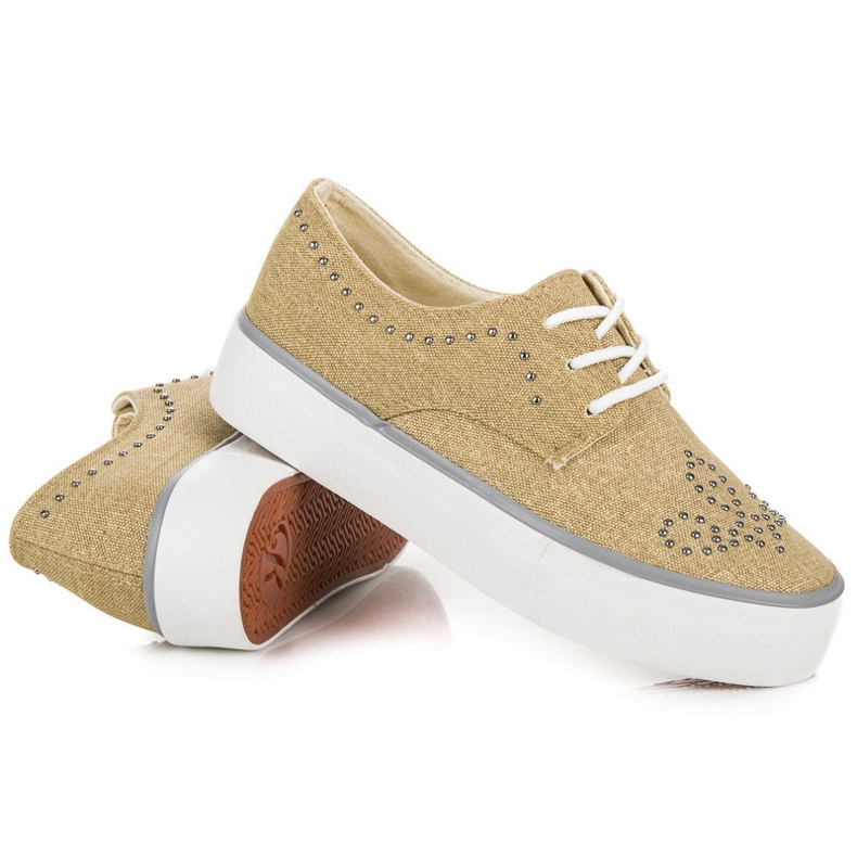 Kylie Zapatillas Con Cristales marrón 2