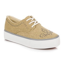 Kylie Zapatillas Con Cristales marrón 4