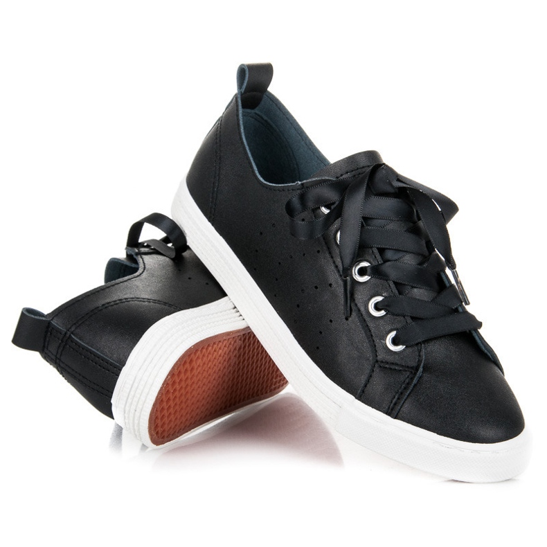 Kylie Zapatillas negras atadas con una cinta negro 2 Kylie Zapatillas negras atadas con una cinta negro 2