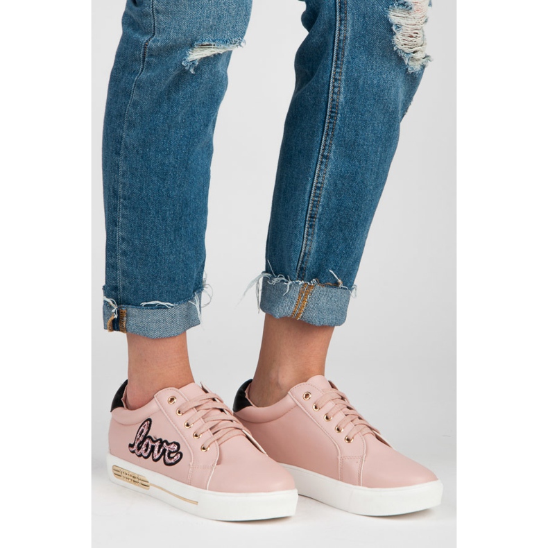 Vices Zapatillas Love con cordones rosa 1