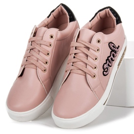 Vices Zapatillas Love con cordones rosado 3