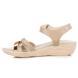 Kylie Sandalias con velcro beige 3
