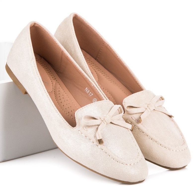 Small Swan Mocasines Ante Lazo beige 2 Small Swan Mocasines Ante Lazo beige 2