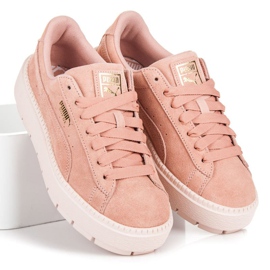 Puma Plataforma Trace WN`S rosado amarillo 3