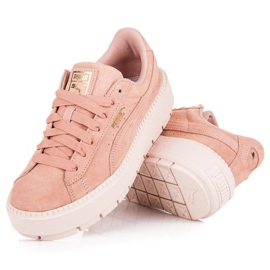 Puma Plataforma Trace WN`S rosado amarillo 2