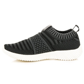 Kylie Zapatillas deportivas sin cordones de tela negro gris 4