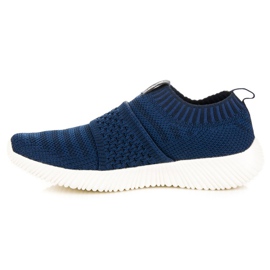 Kylie Zapatillas deportivas sin cordones de tela azul 2